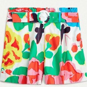 J Crew Pleated short in Ratti® jardin floral